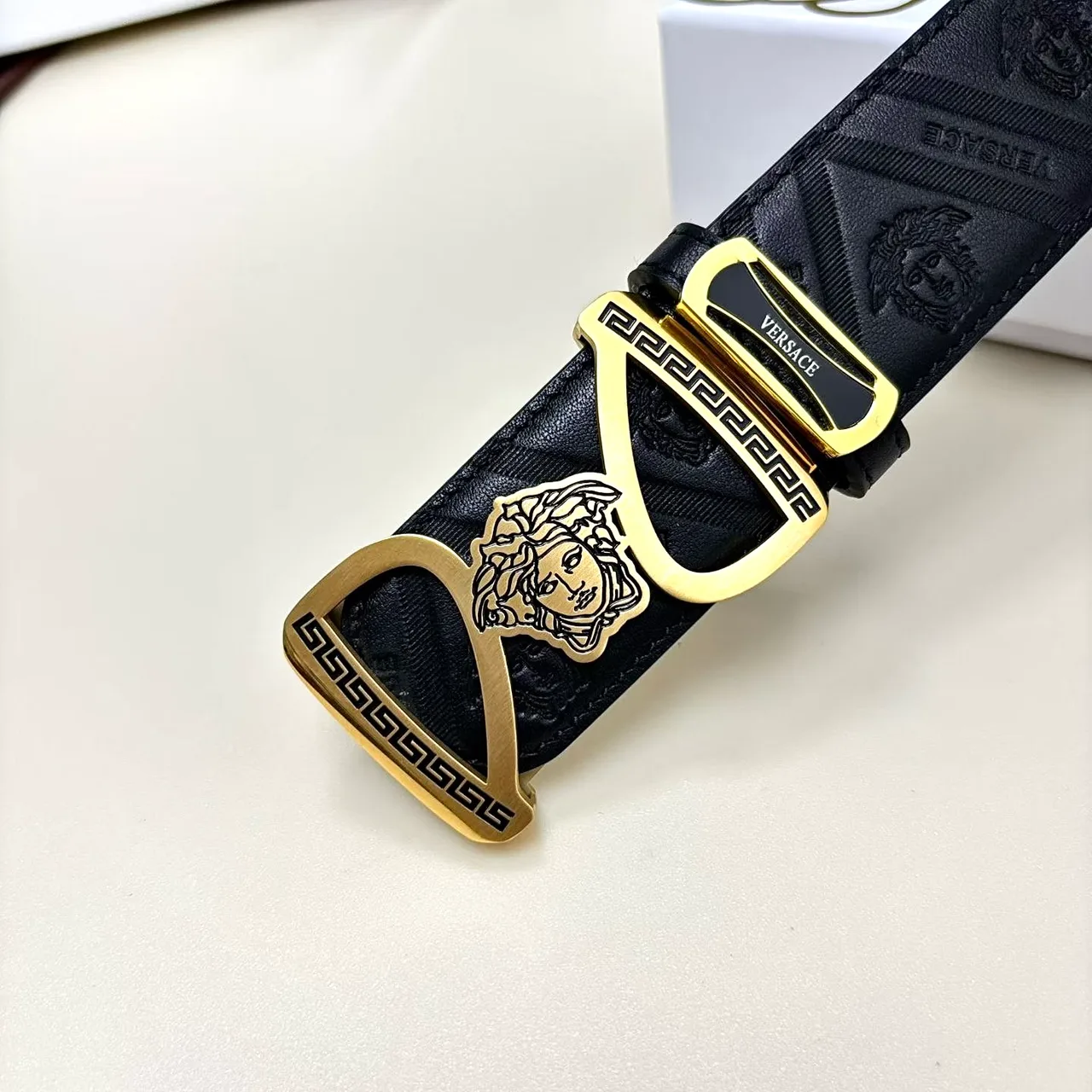 Versace Reversible Belt in Black · view 8