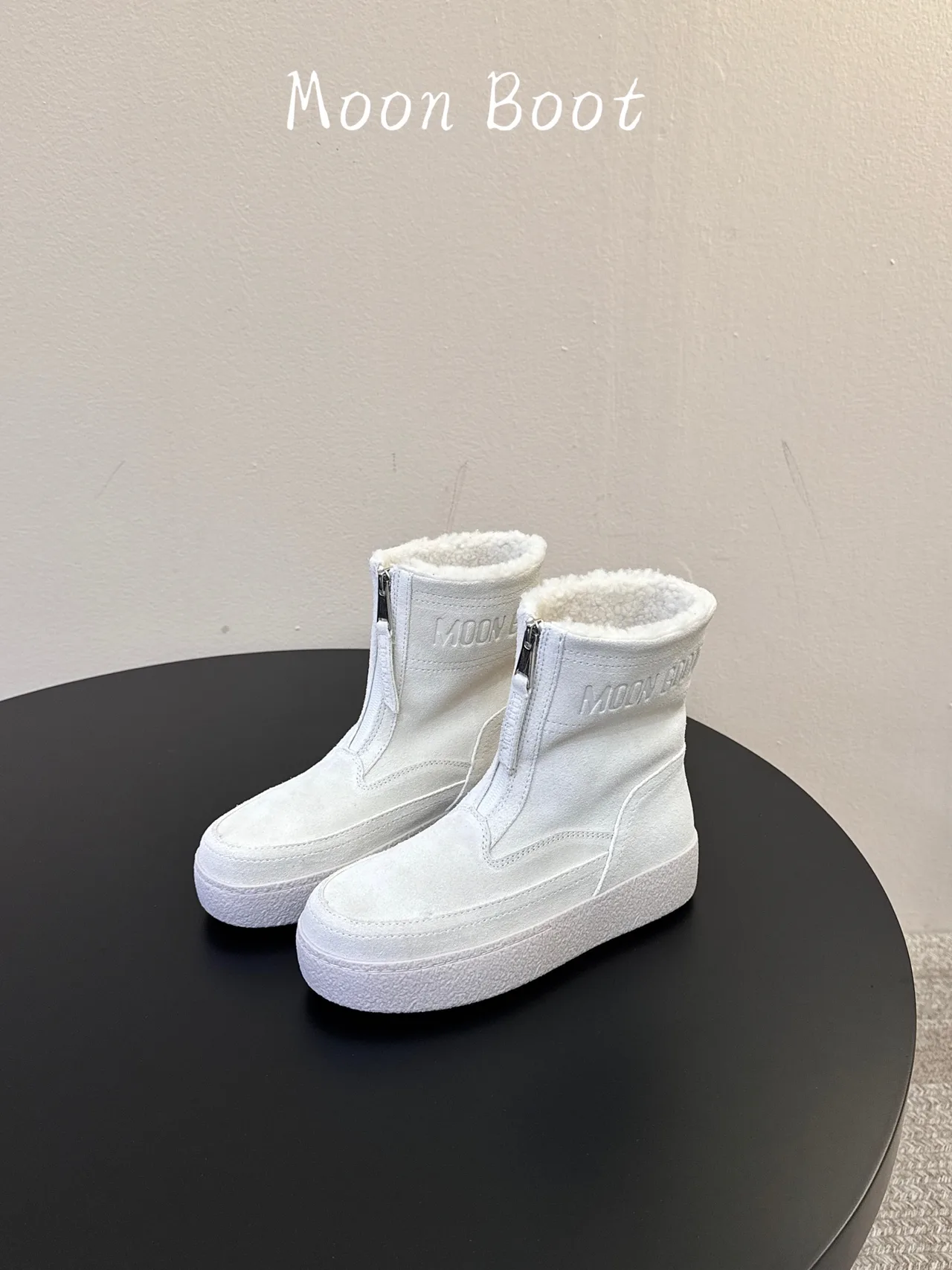 Moon Boot Ankle Boots in White · view 5
