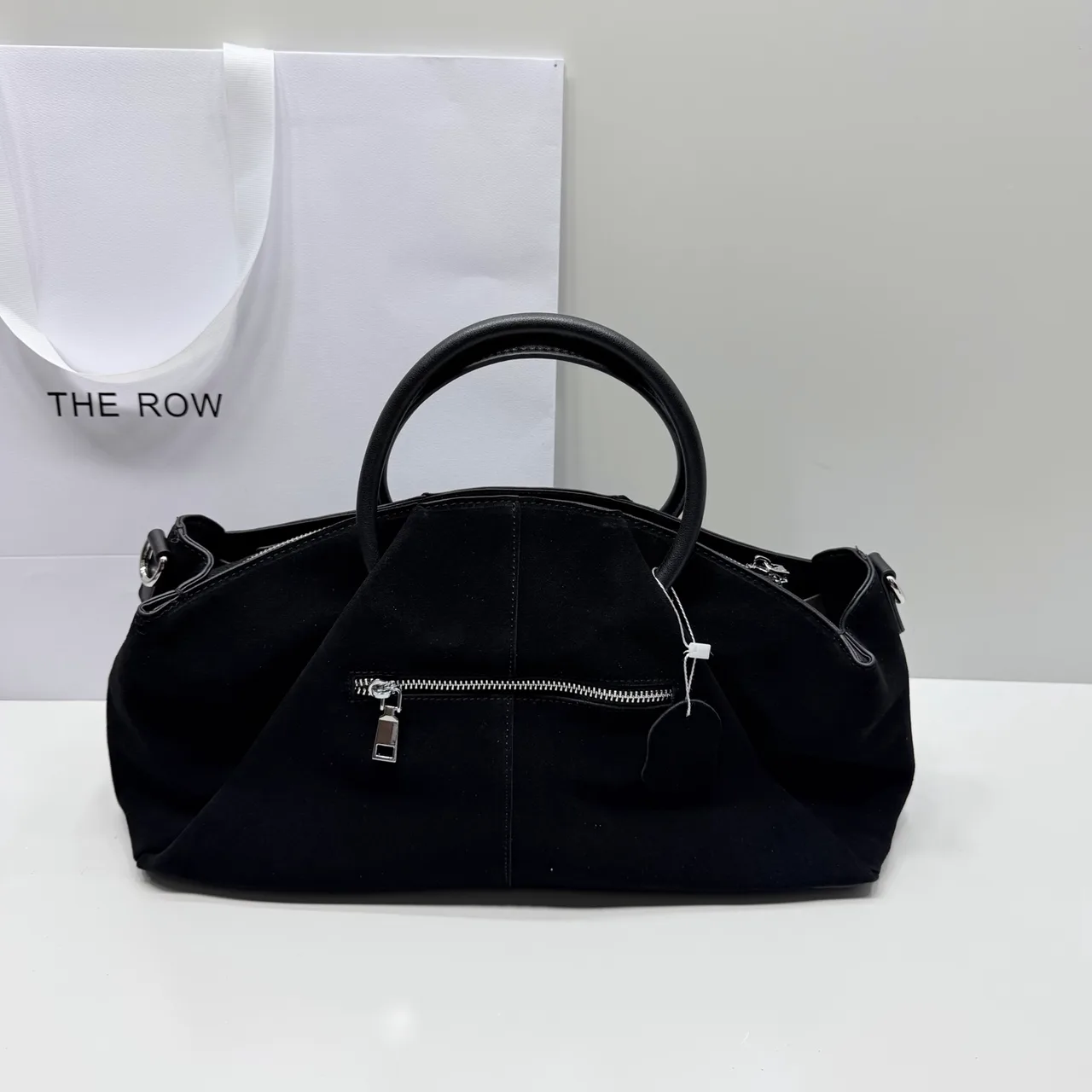 The Row Top-Handle Bag in Black · view 4