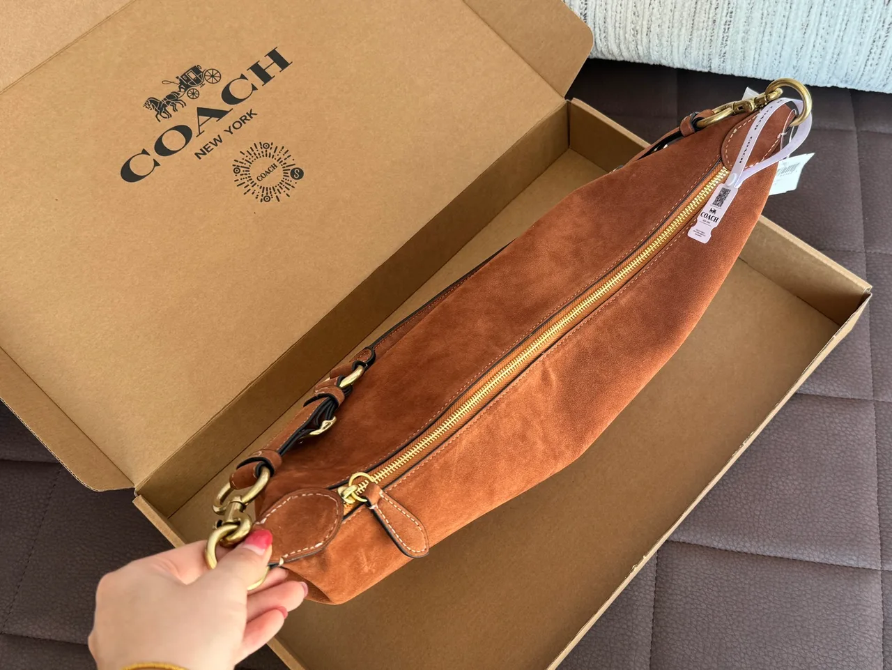 Coach Crescent Shoulder Bag in Brown · view 6