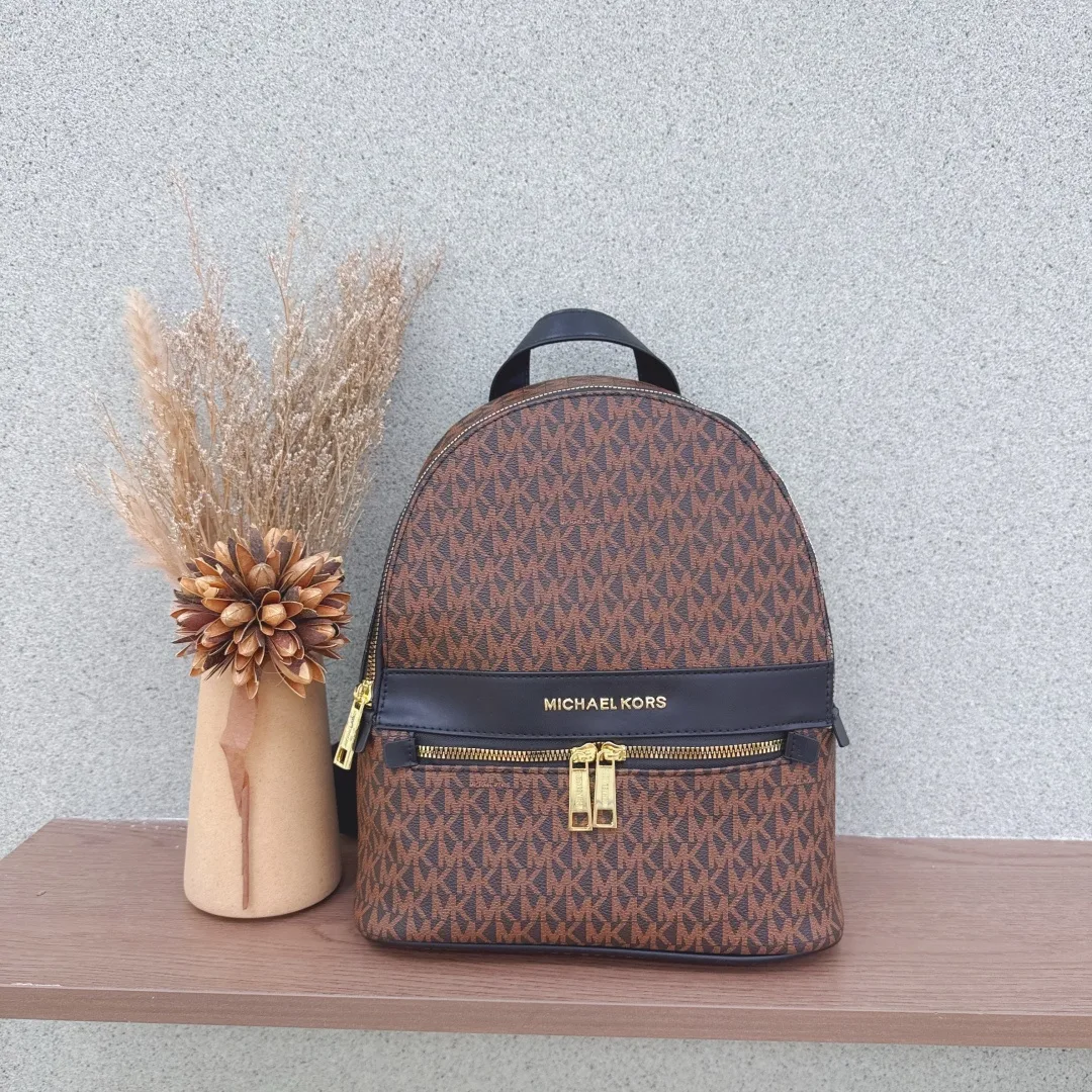 Michael Kors Zip-front backpack in Brown & Beige & Grey & Pink & Black · view 1