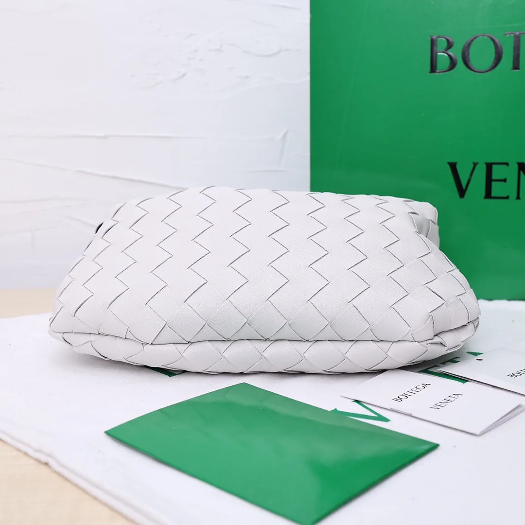 Bottega Veneta Sheepskin Woven Hobo Bag in White · view 4