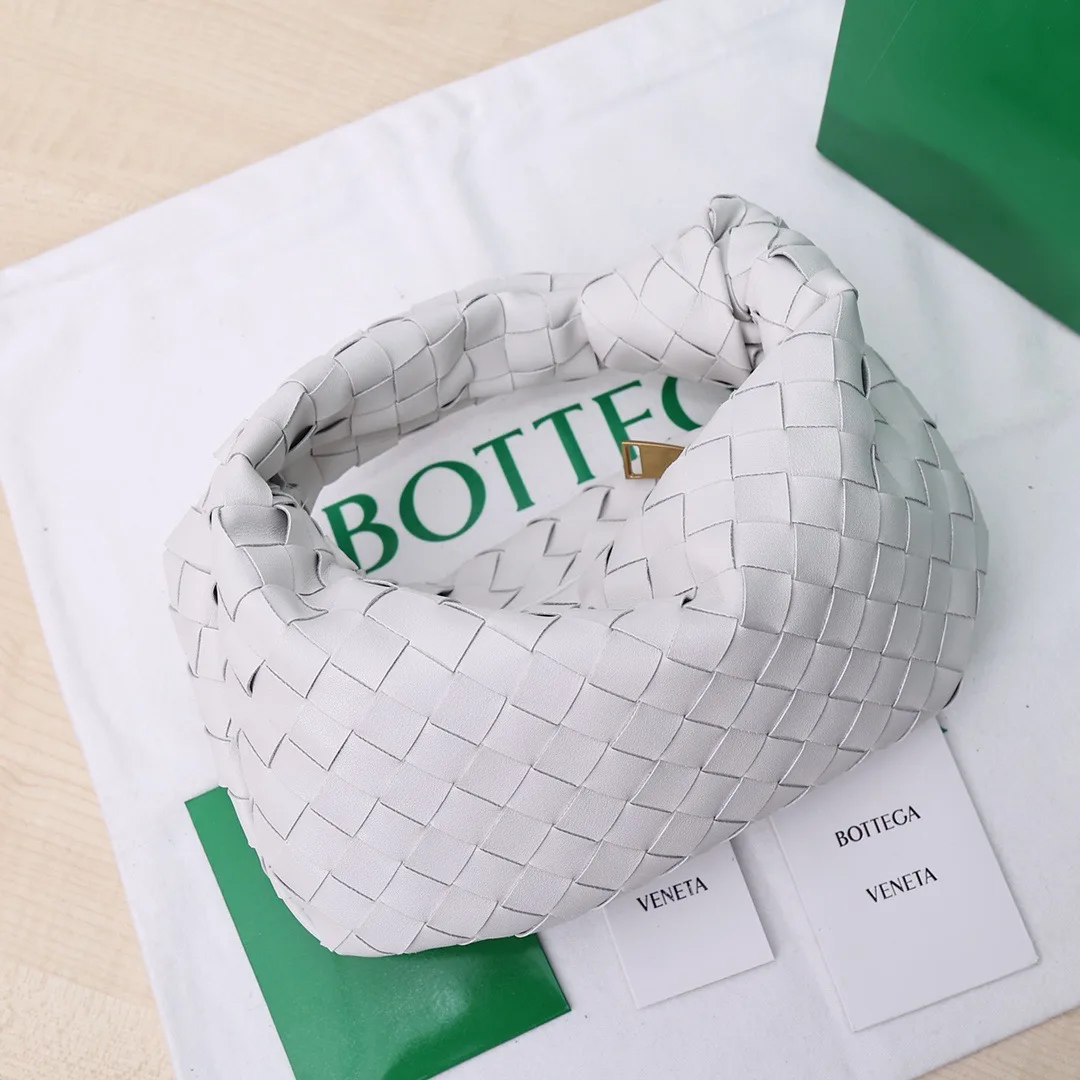 Bottega Veneta Sheepskin Woven Hobo Bag in White · view 5