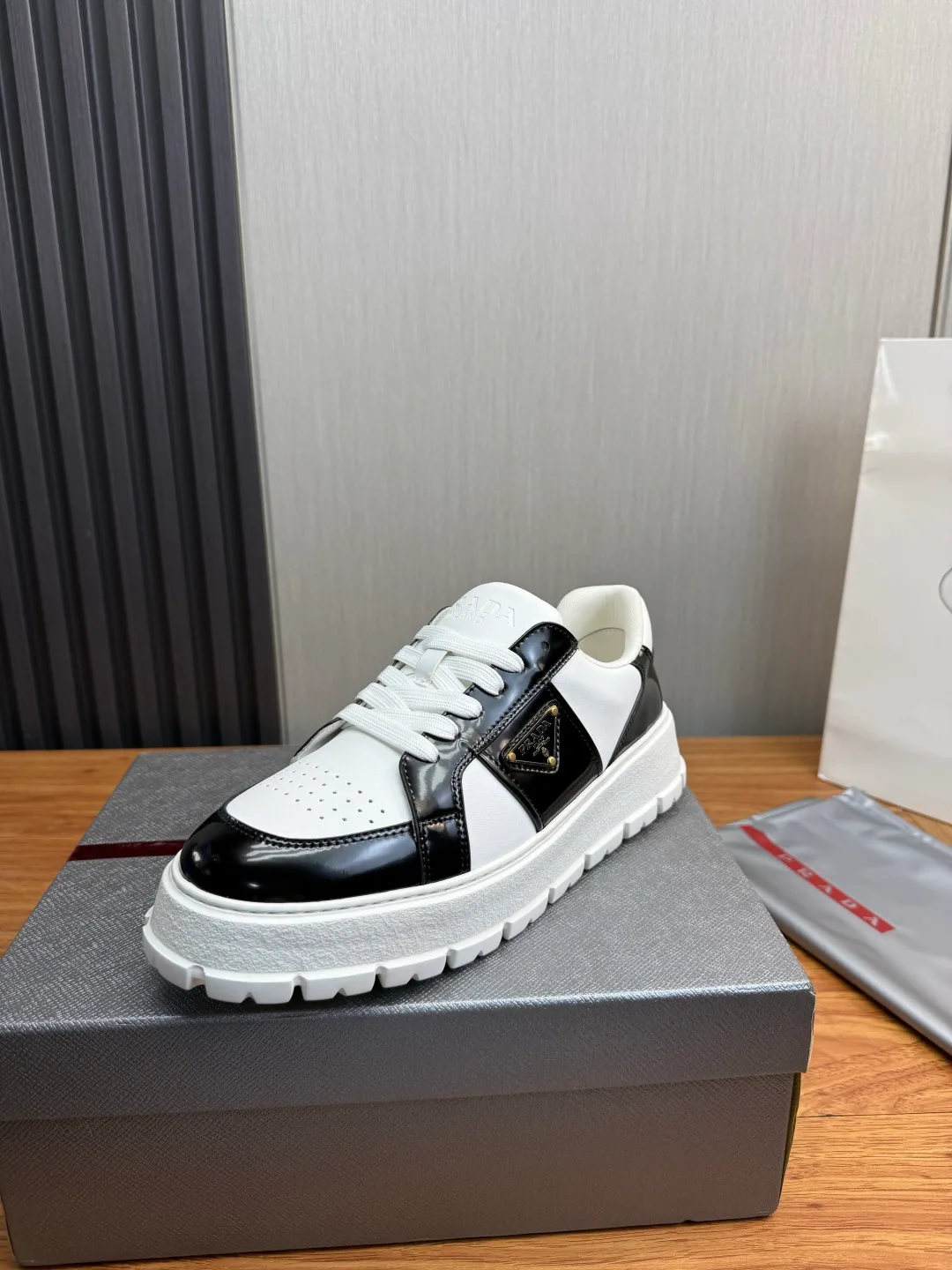 Prada Cowhide Sneakers in White · view 1
