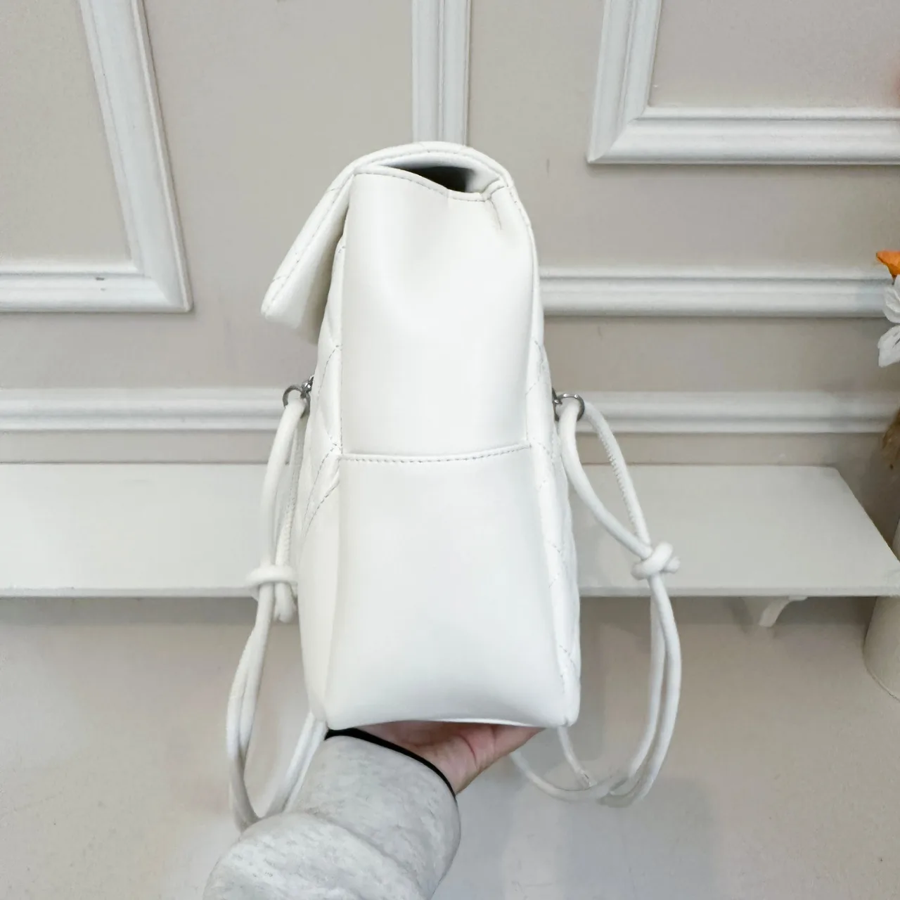 Chanel Quilted CC Tote in Black & White · view 4