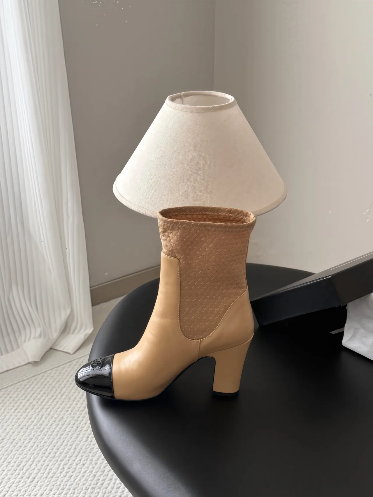 Chanel Cowhide Boots in Tan · view 7