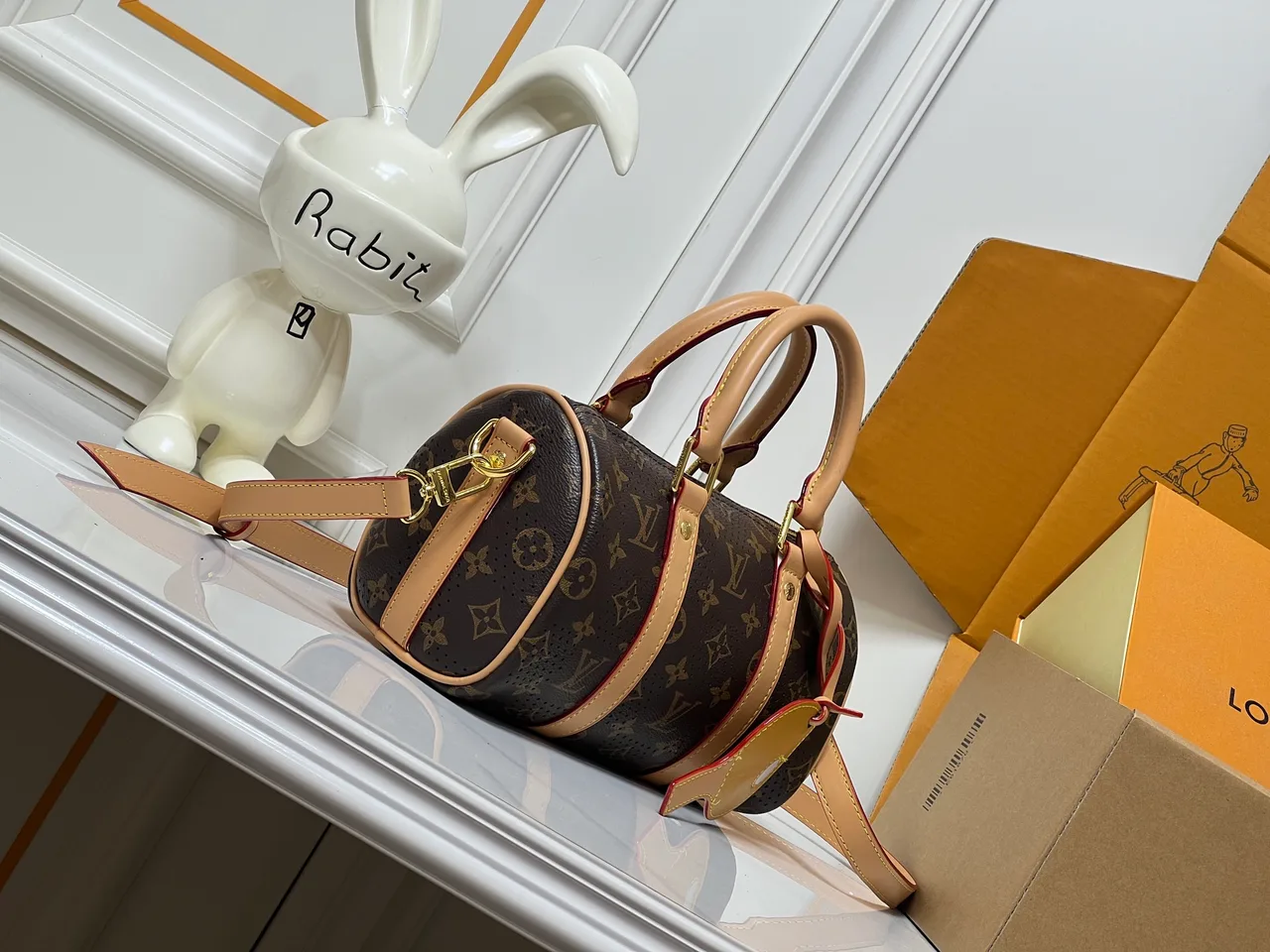Louis Vuitton Canvas Barrel Bag in Brown · view 1