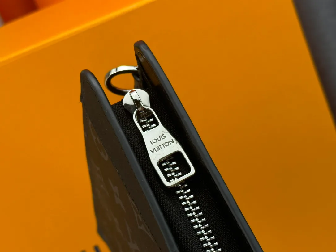 Louis Vuitton Canvas Monogram Clutch in Grey · view 7
