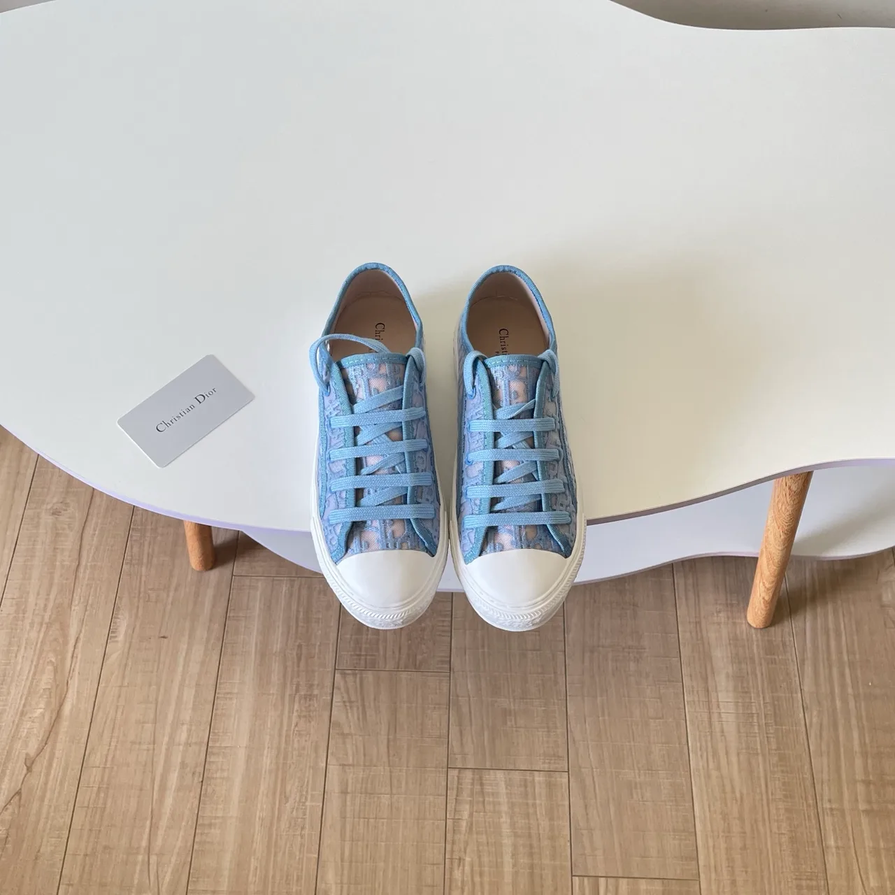 Dior Leather Sneakers in Blue · view 1