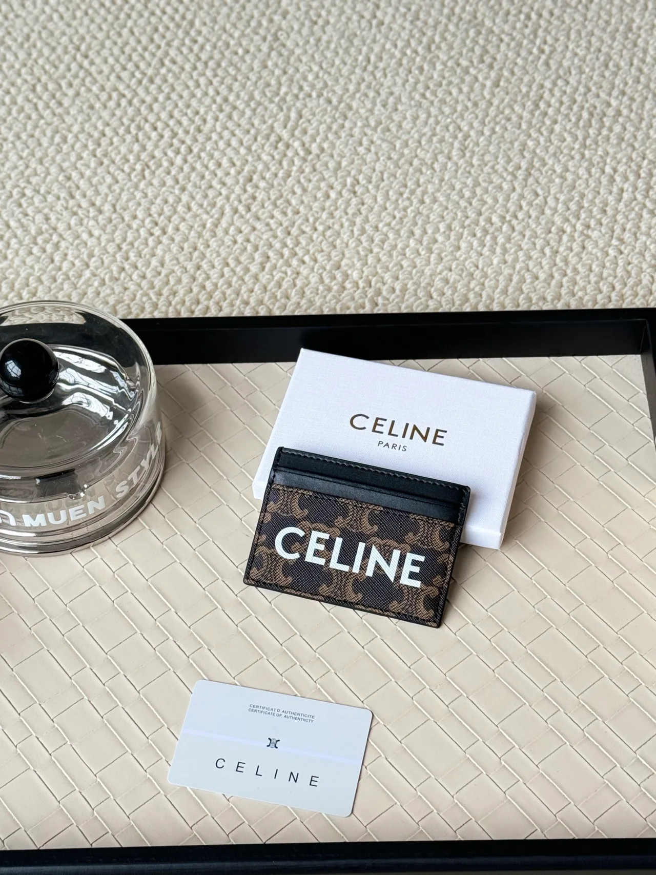 Celine Zip Cardholder in Brown · view 2
