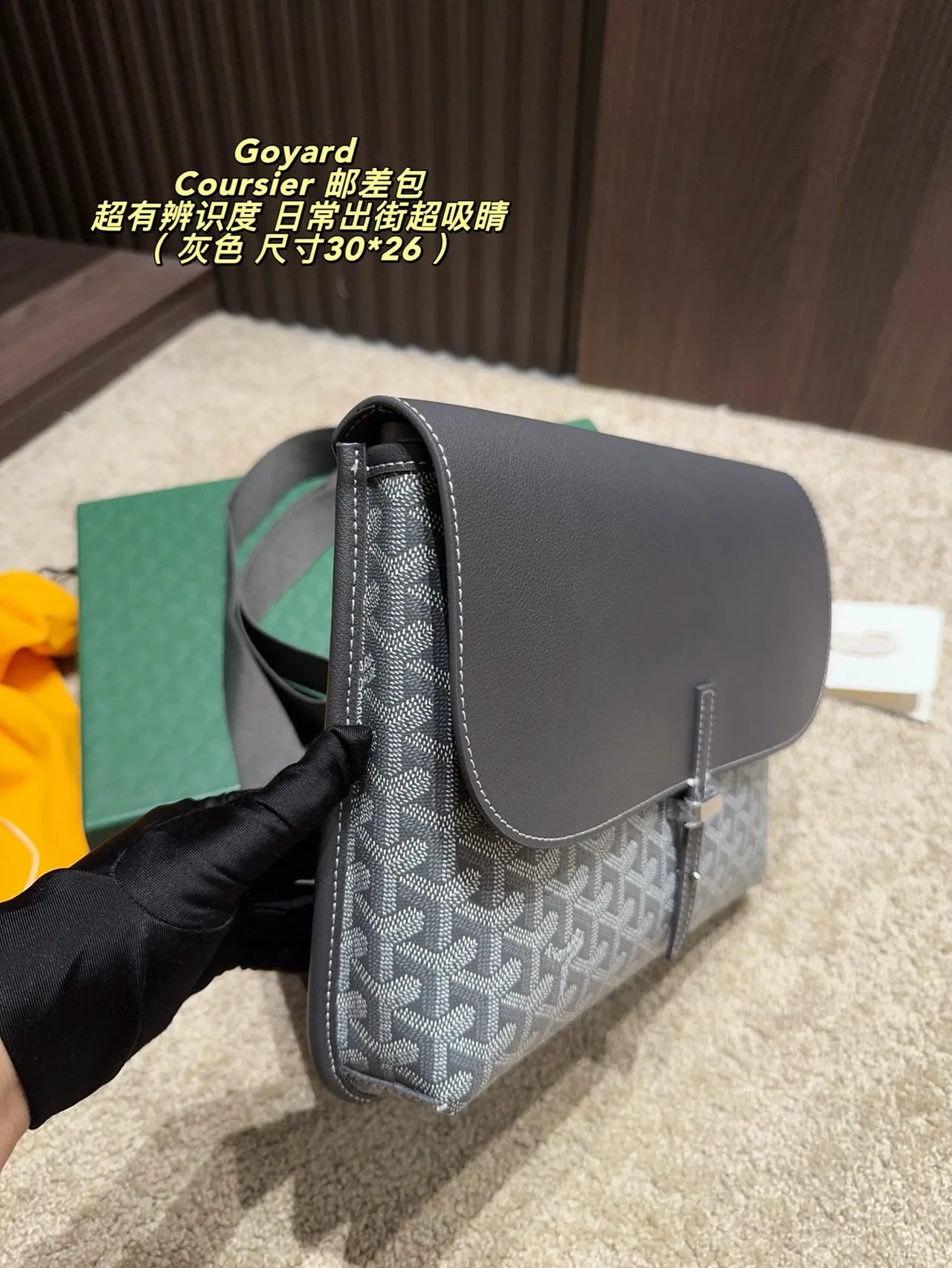 Goyard Canvas Crossbody Bag in Grey · view 5