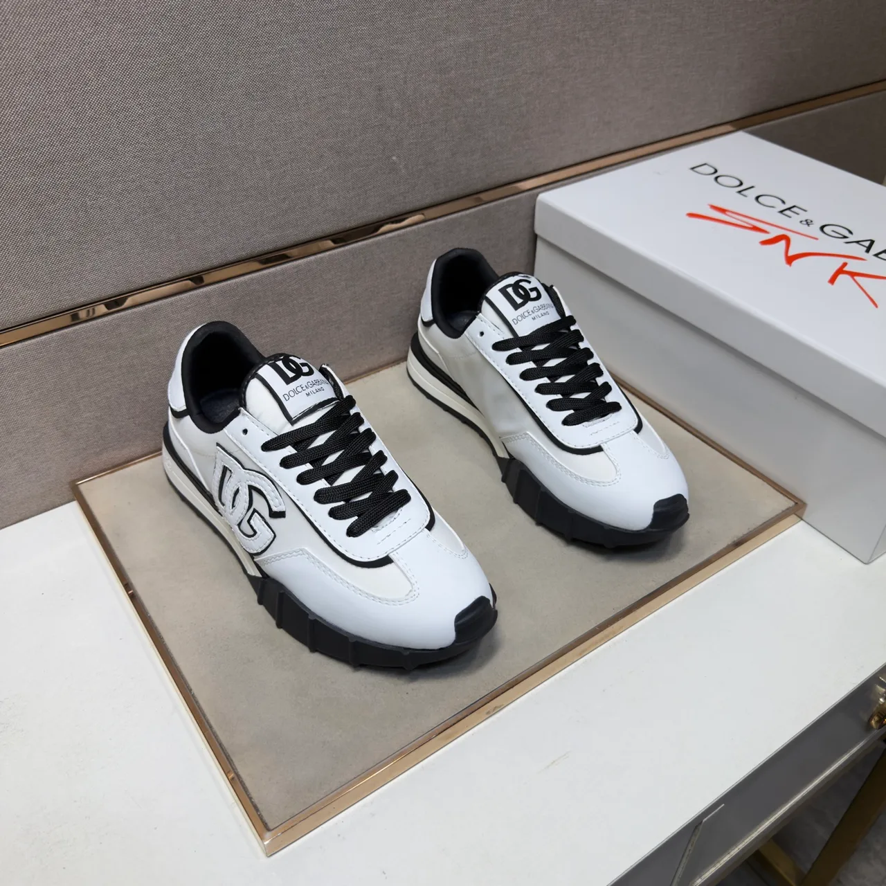 Dolce & Gabbana Glossy Sneakers in White · view 1