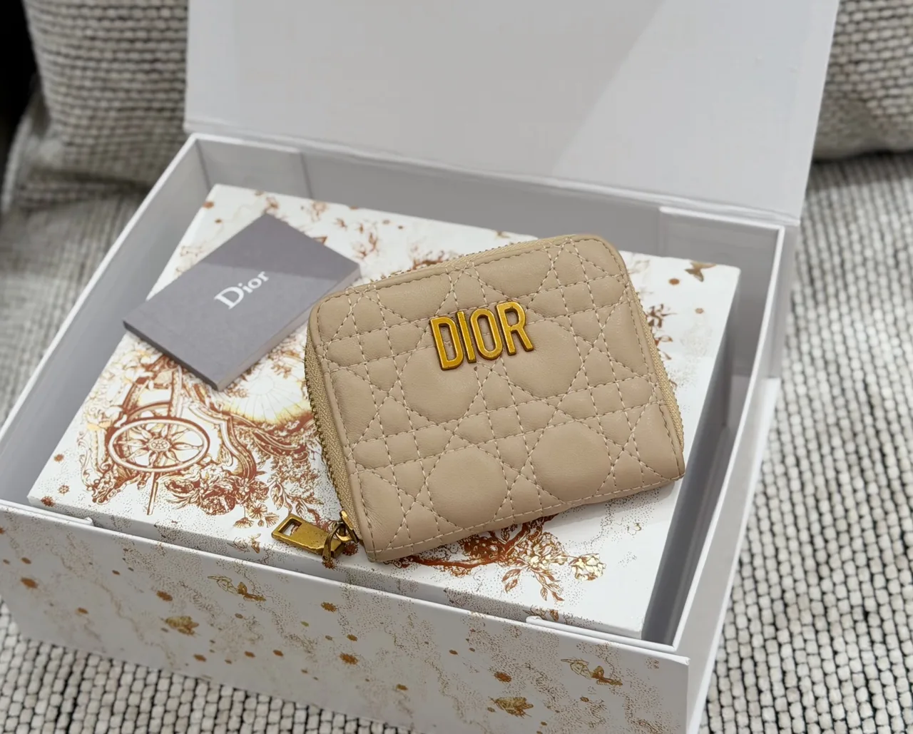 Dior Zip Wallet in Pink & Red & White & Beige & Black & Grey & Blue · view 4