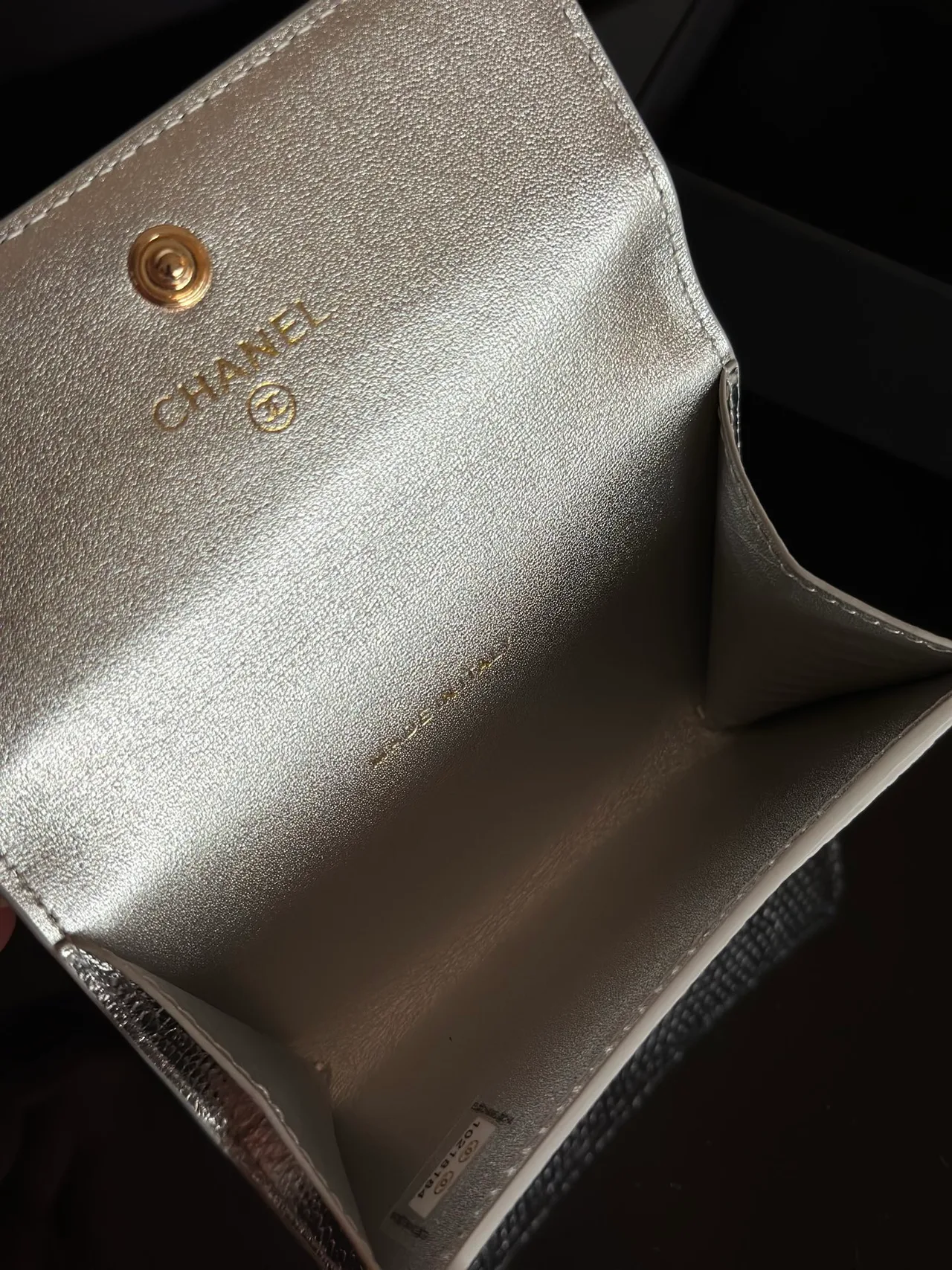 Chanel Flap Wallet in Silver · view 8