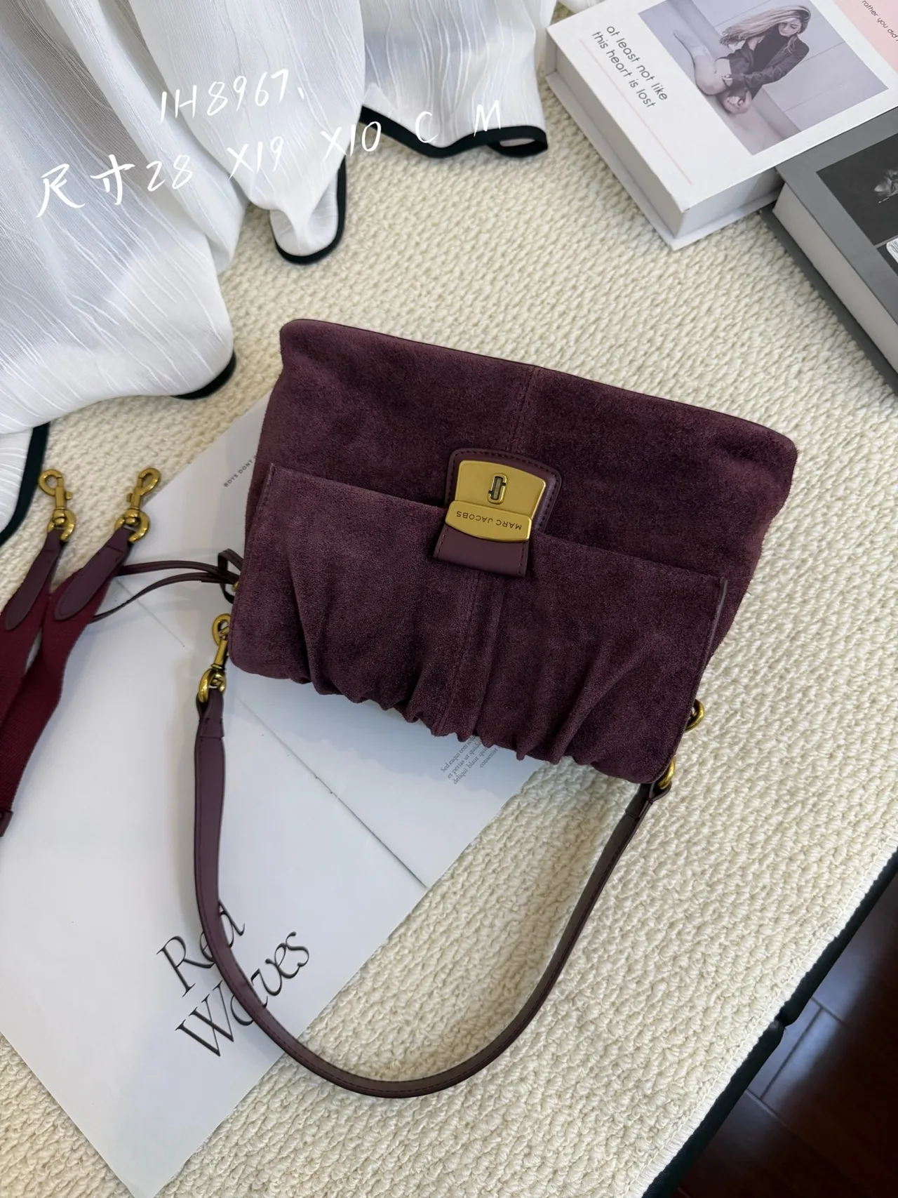 Marc Jacobs Cowhide Clutch in Burgundy · view 1
