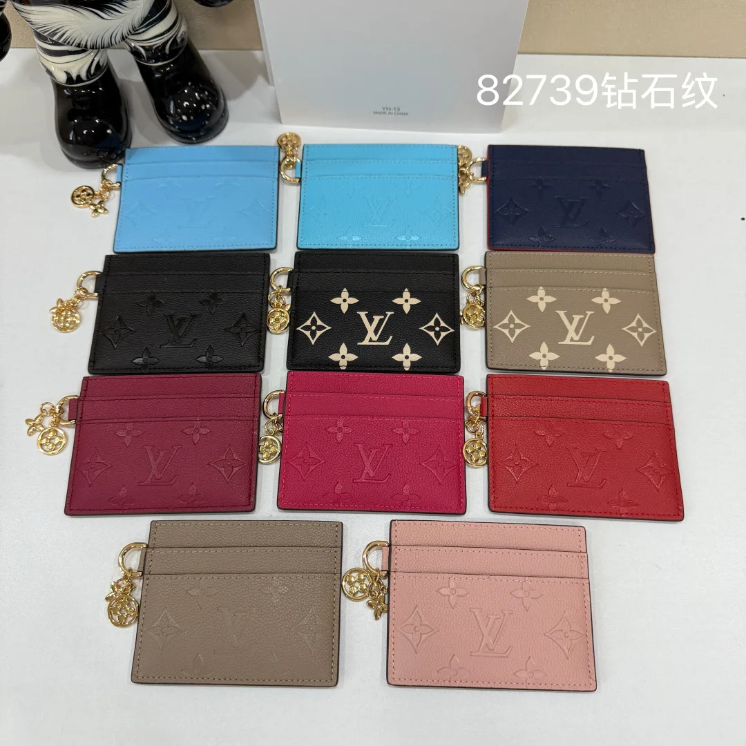 Louis Vuitton Charm Cardholder in Blue & Black & Beige & Burgundy & Pink & Red · view 2