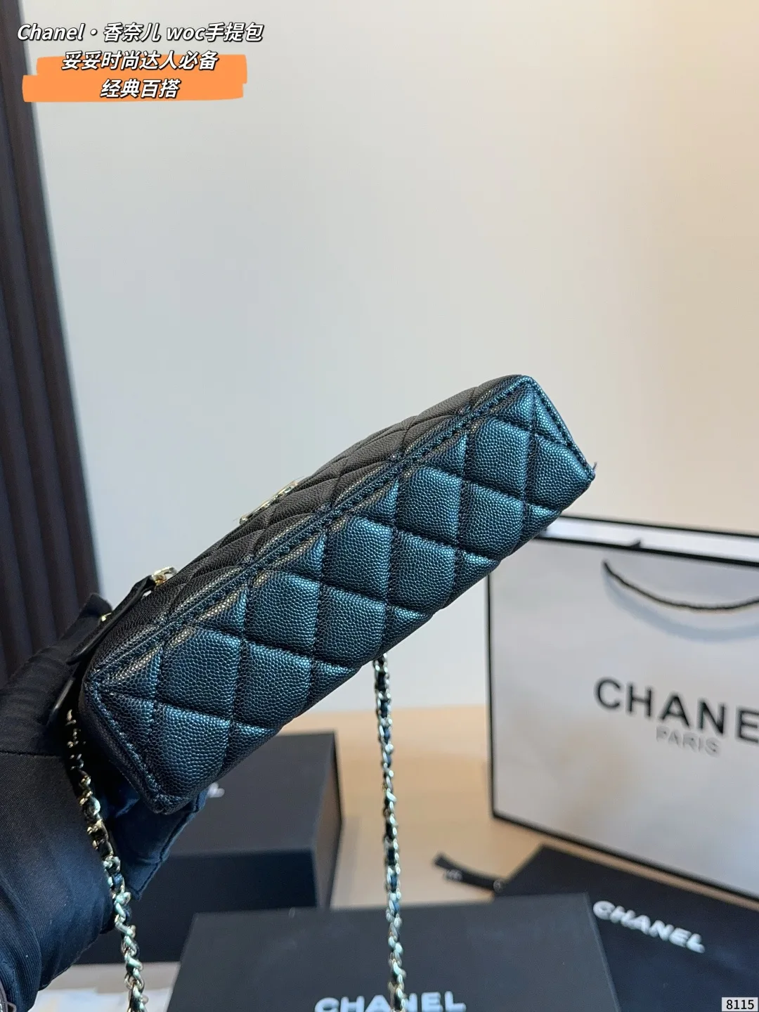 Chanel Vanity Bag in Blue · view 8