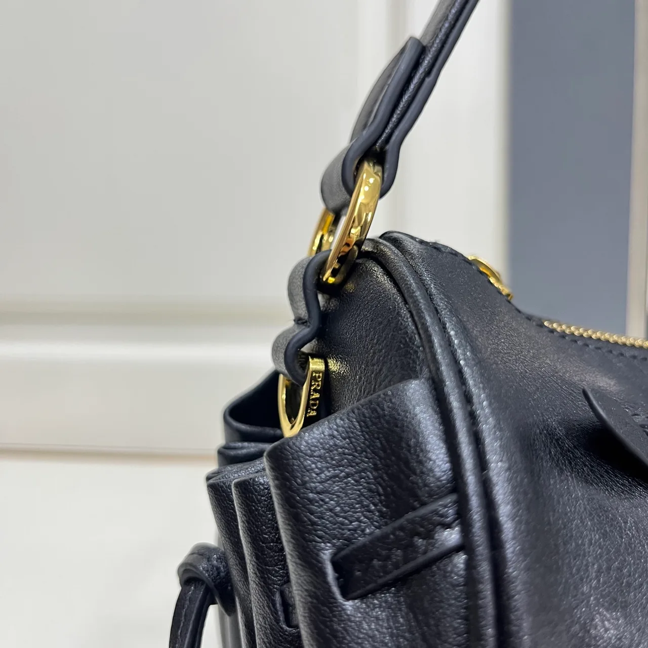 Prada Leather Shoulder Bag in Black · view 5