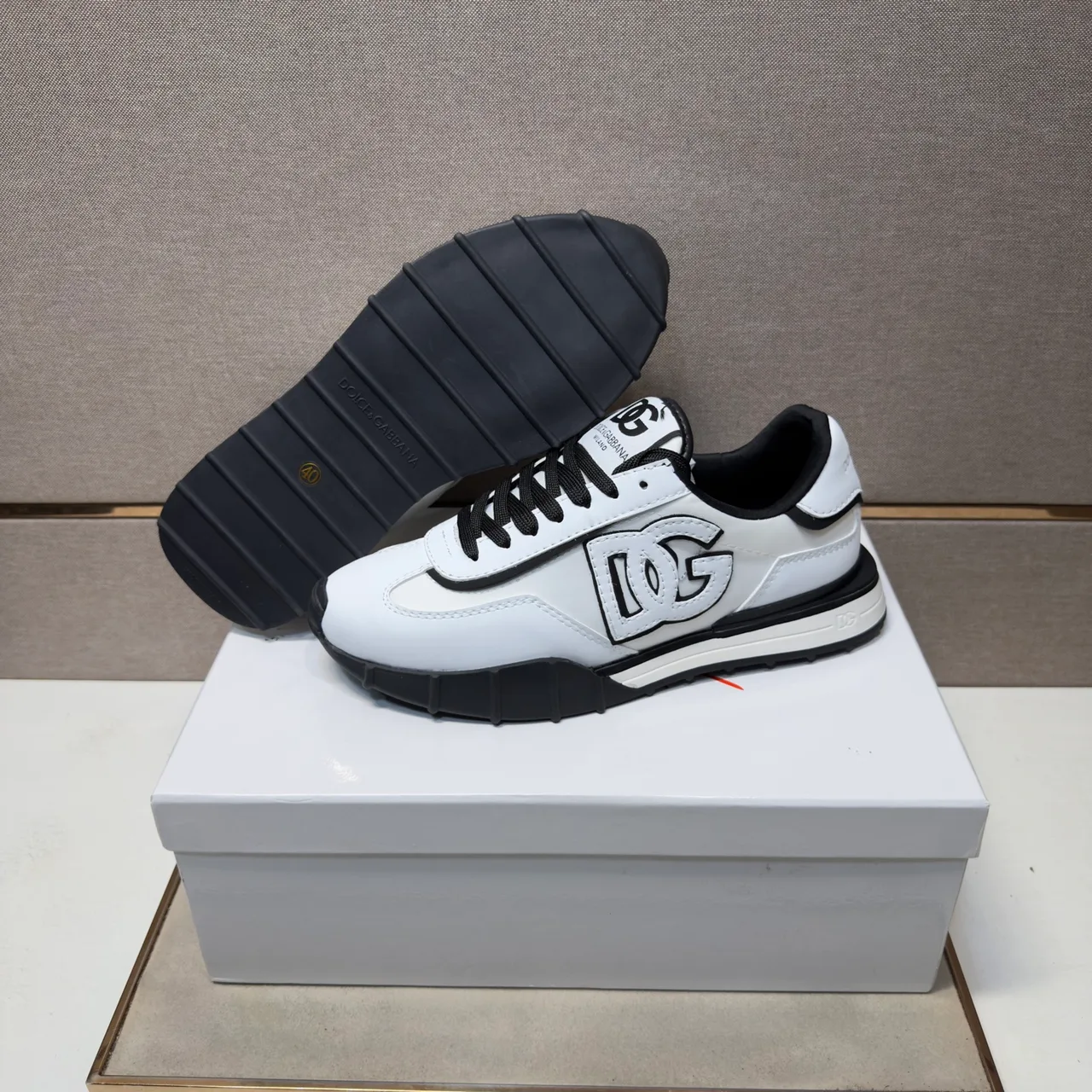 Dolce & Gabbana Glossy Sneakers in White · view 8