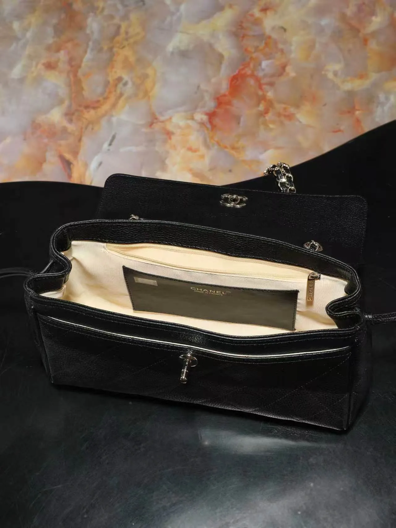 Chanel Quilted Shoulder Bag in Black · view 6