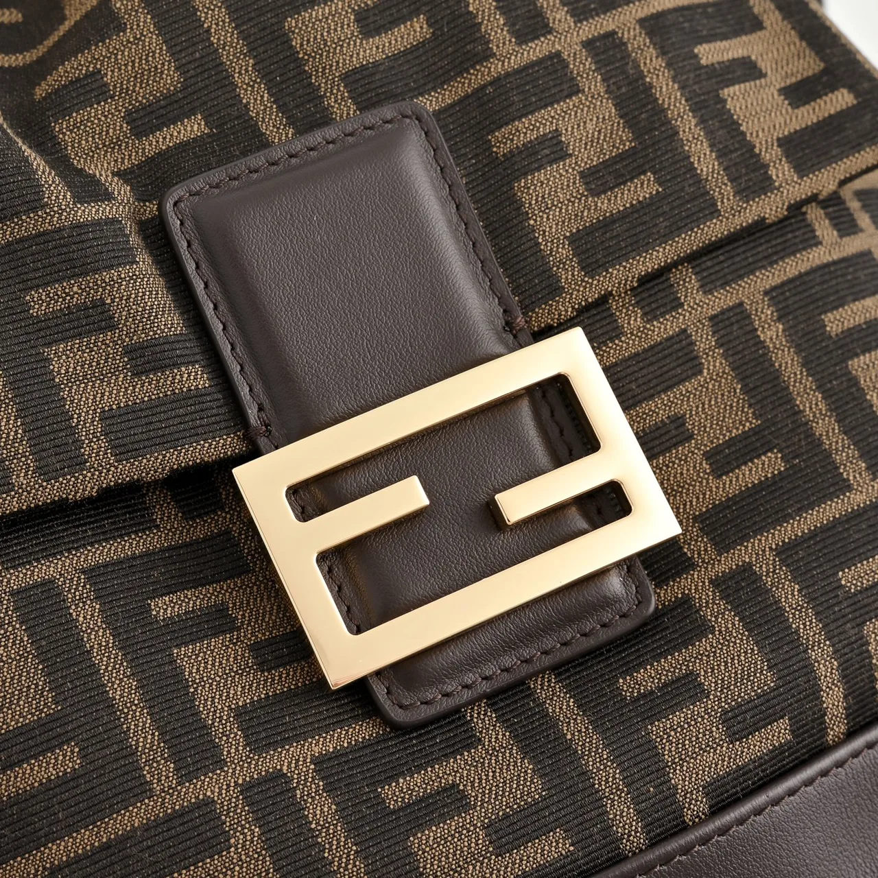Fendi Woven Backpack in Brown · view 4