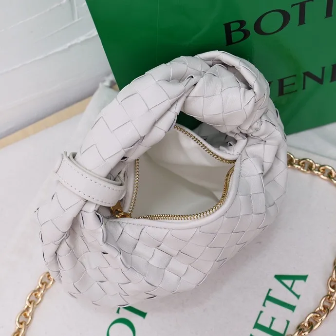 Bottega Veneta Quilted Woven Hobo Bag in White · view 8