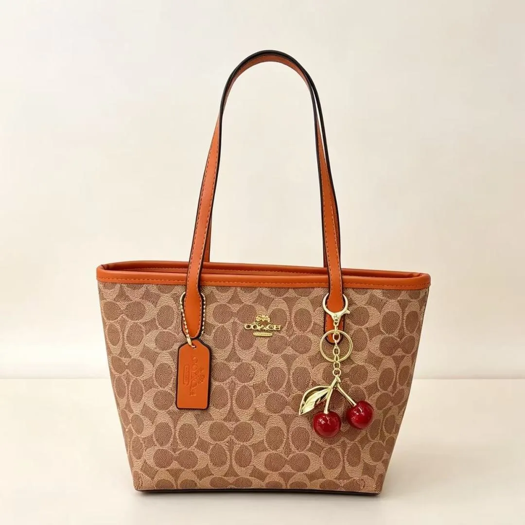 Coach 3293 Tote in Brown & White & Grey & Beige & Pink · view 1