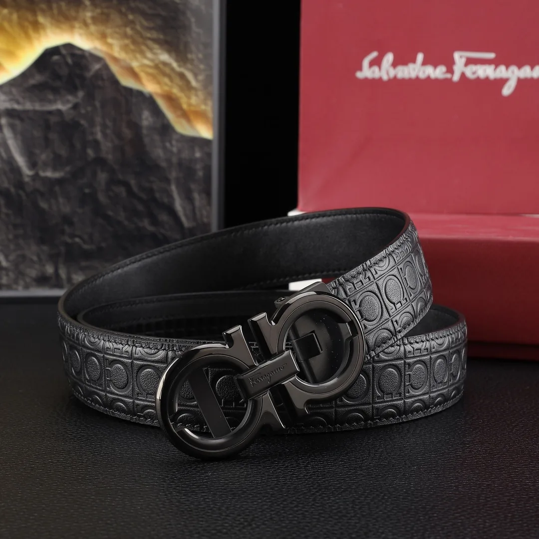 Ferragamo Gancini automatic belt in Black · view 4