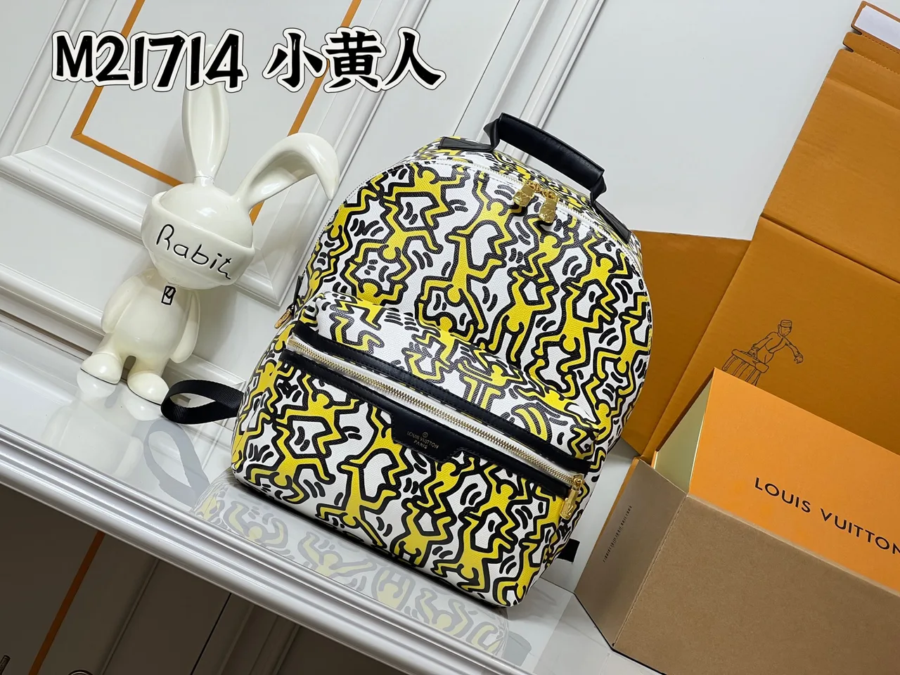 Louis Vuitton Cowhide Canvas Graphic Backpack in White · view 1