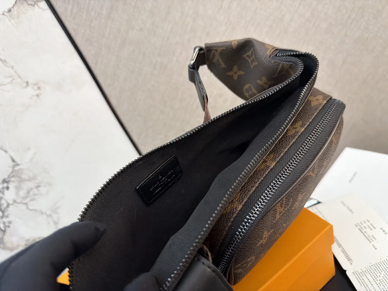 Louis Vuitton Multi-Pocket Belt Bag in Brown / Black · view 8