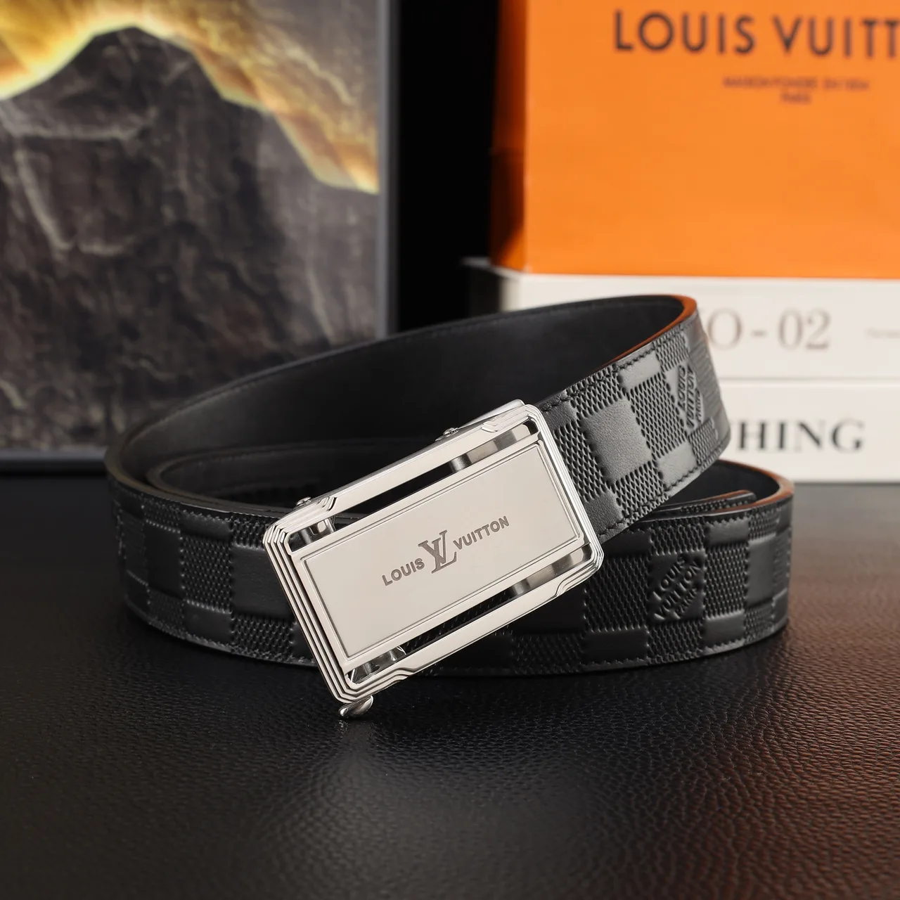 Louis Vuitton Damier Automatic Belt in Black · view 3