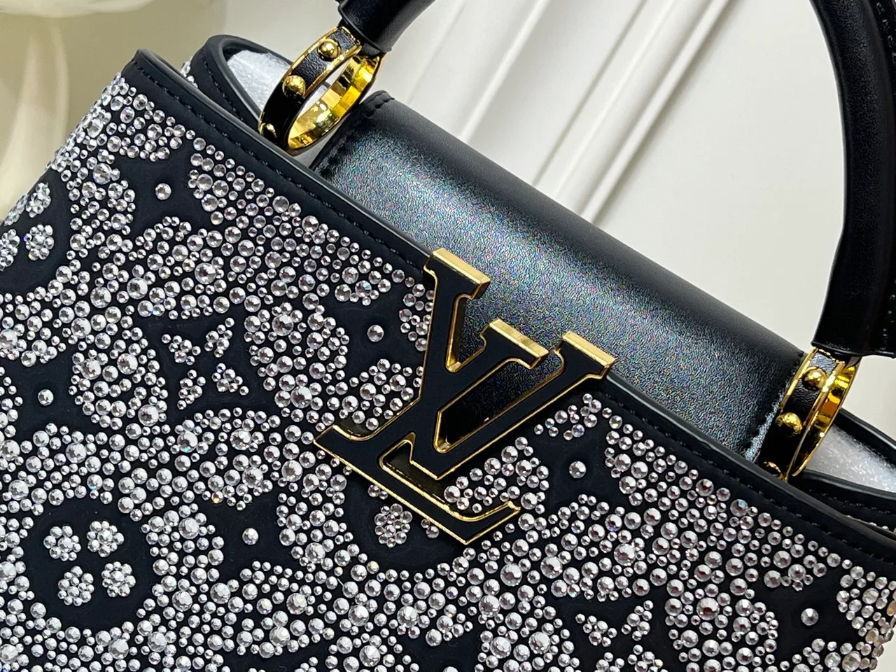 Louis Vuitton Cowhide Top-Handle Bag in Black · view 5