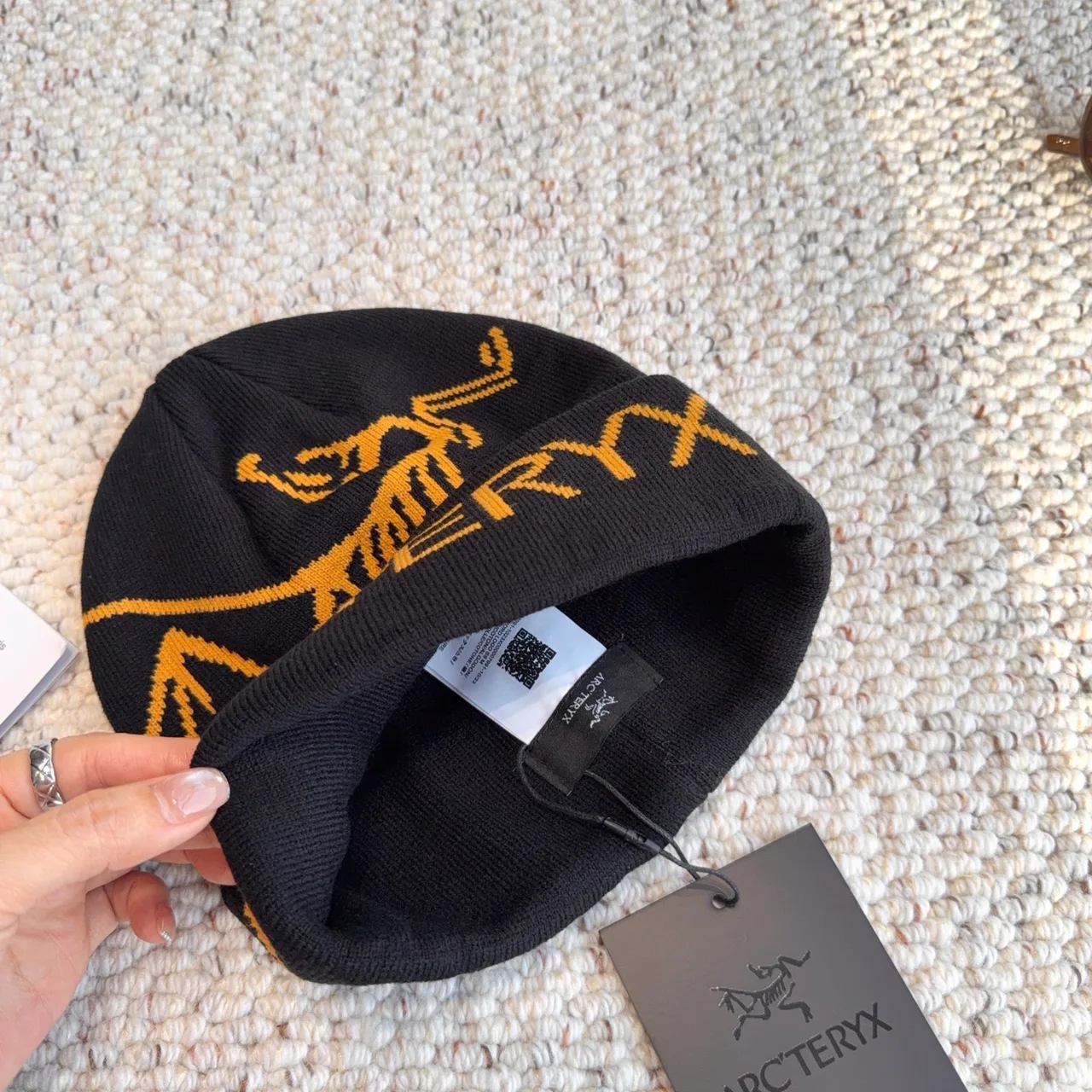 Arcteryx Logo Beanie in Black · view 7