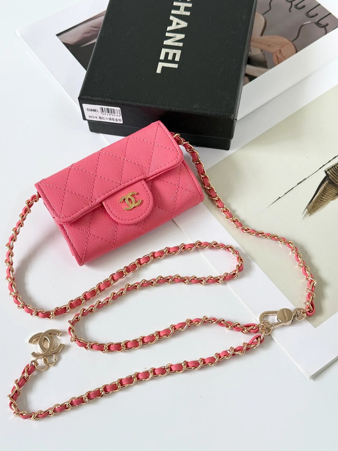 Chanel Quilted Handbag in Pink · view 1