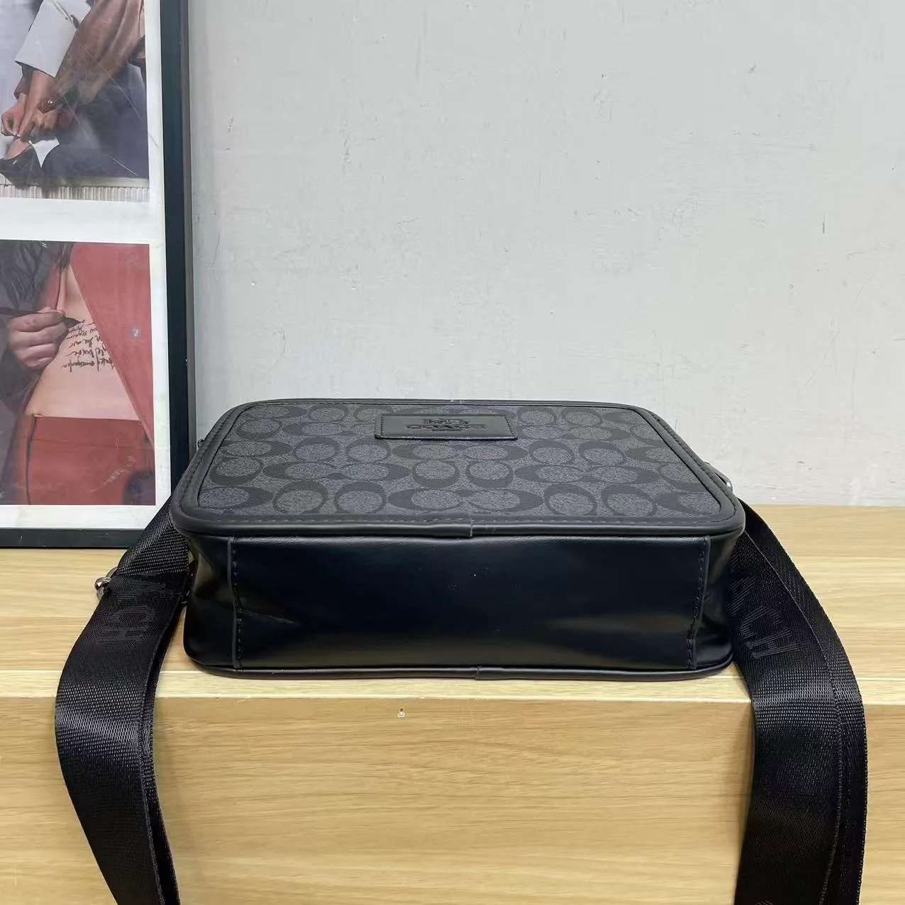 Coach 95032 Camera Bag in Beige & Grey & Black · view 6