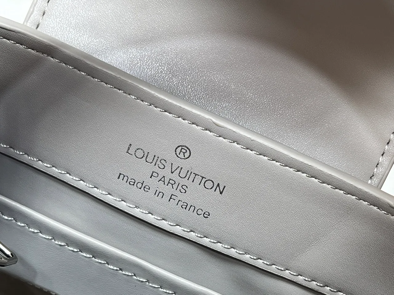 Louis Vuitton Cowhide Glossy Top-Handle Bag in Grey · view 8