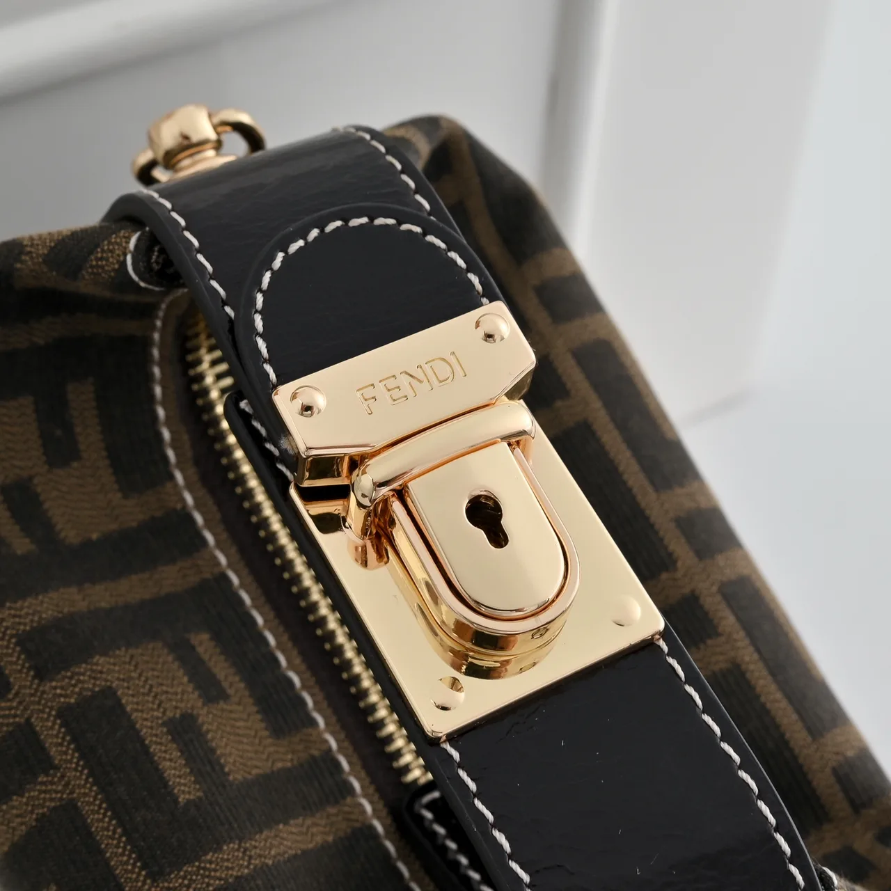 Fendi Canvas Hobo Bag in Brown · view 5