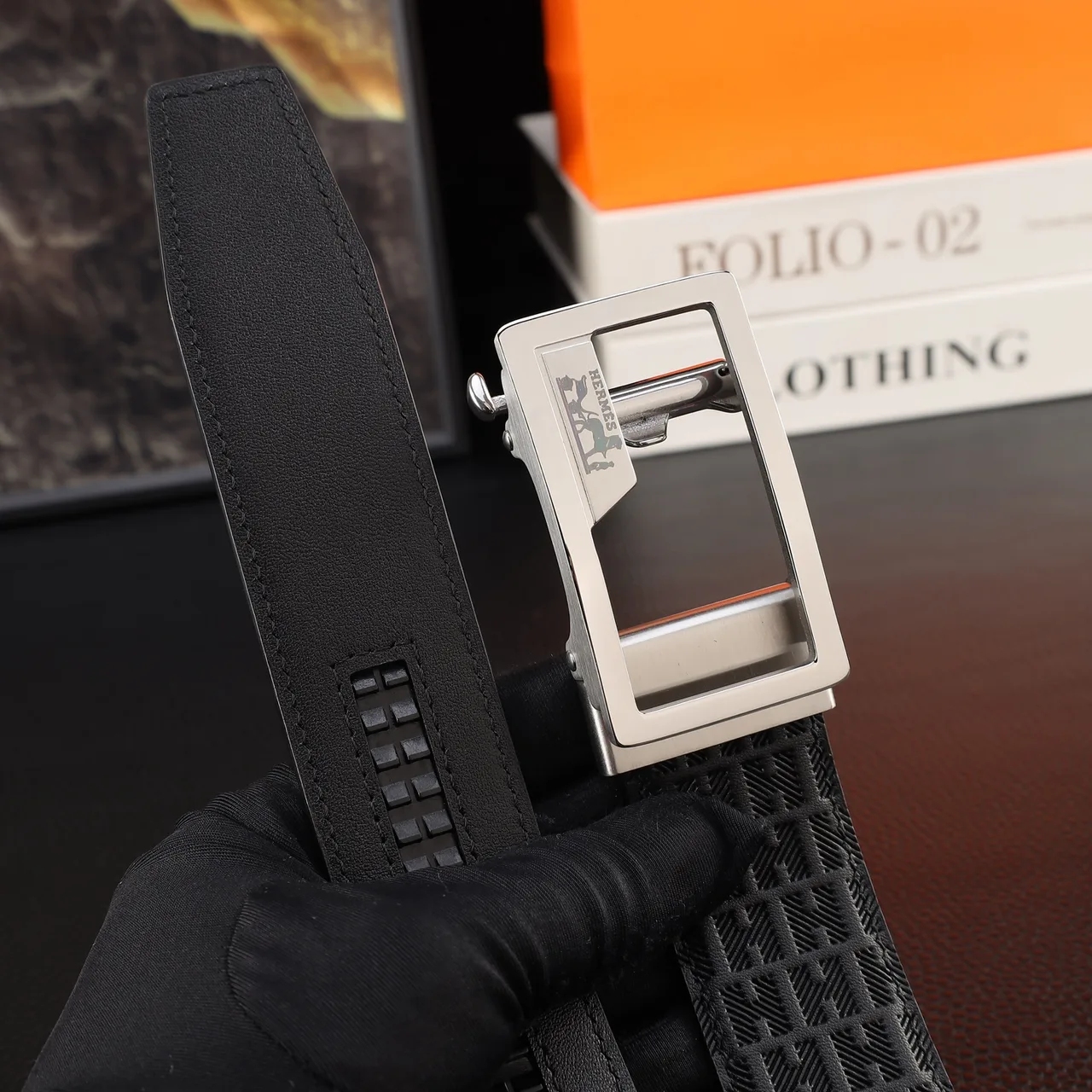 Hermes Automatic Belt in Black · view 6
