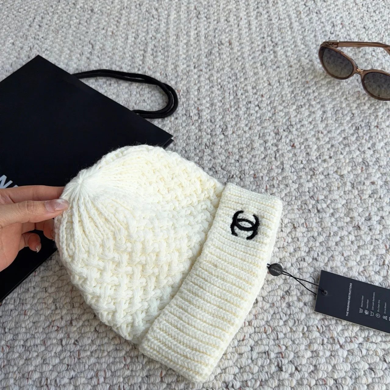 Chanel Beanie in White · view 5