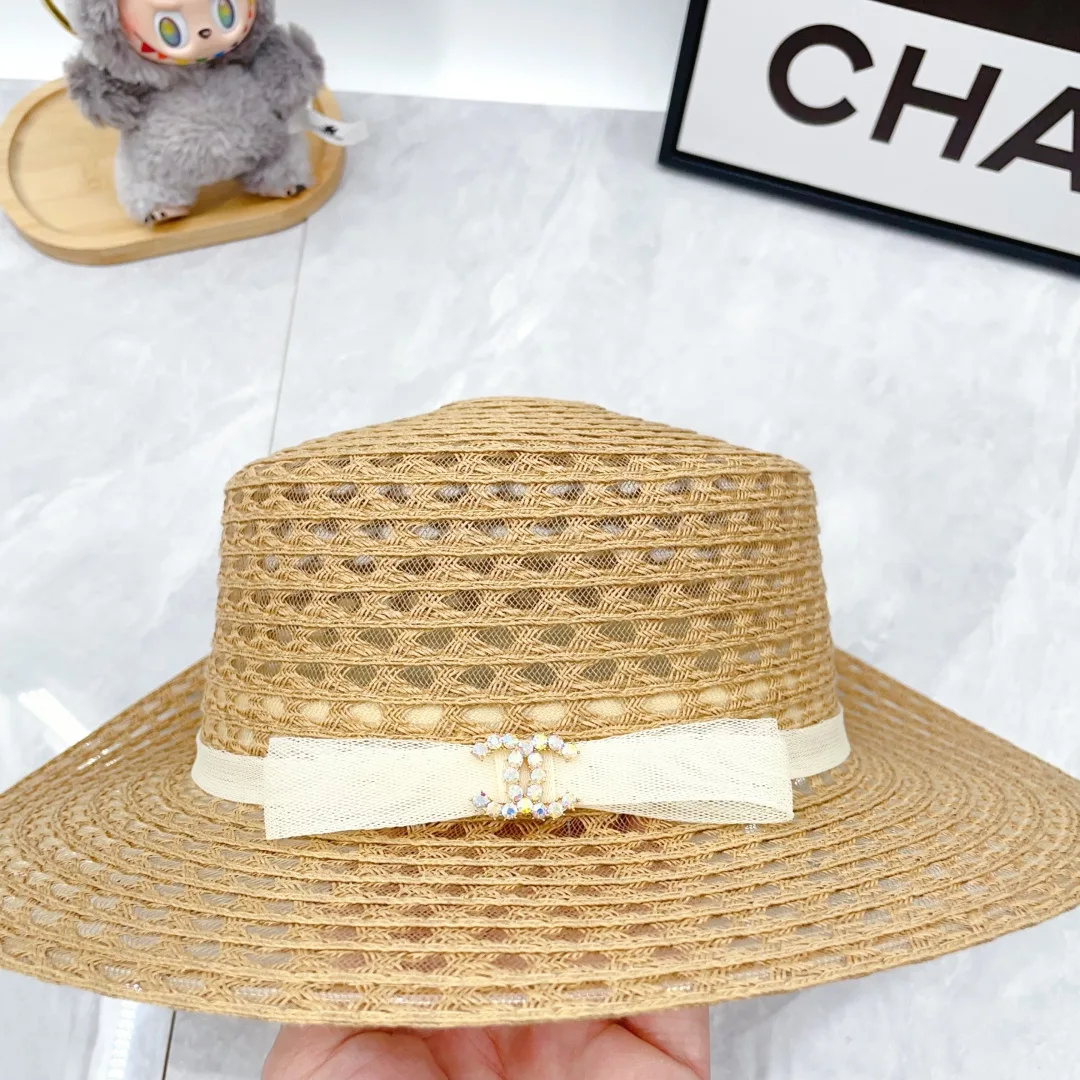 Chanel Woven Boater Hat in Beige · view 8