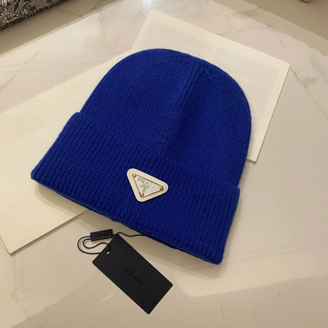 Prada Beanie in Yellow & Pink & Blue & Red & Burgundy & Orange & Grey & Beige & Brown & Black & White · view 3