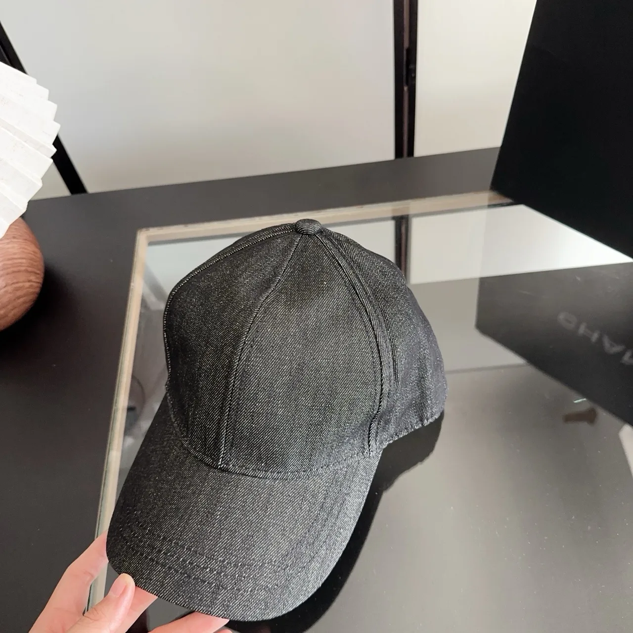 Prada Baseball Cap in Grey · view 3