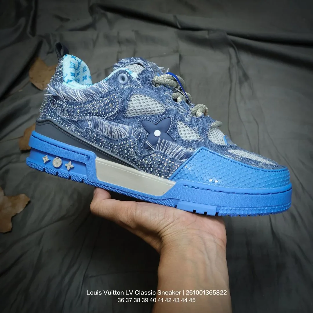 Louis Vuitton Denim LV Sneakers in Blue · view 1