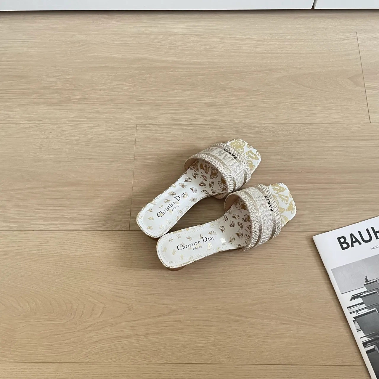 Dior Slippers in Cream · view 5