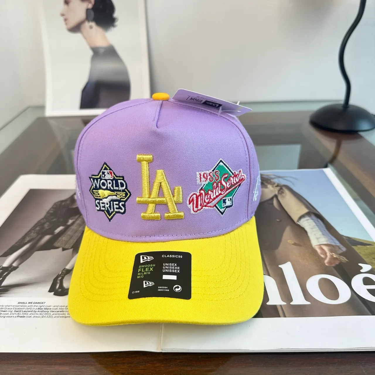 New Era Embroidered Baseball Cap in Purple · view 1