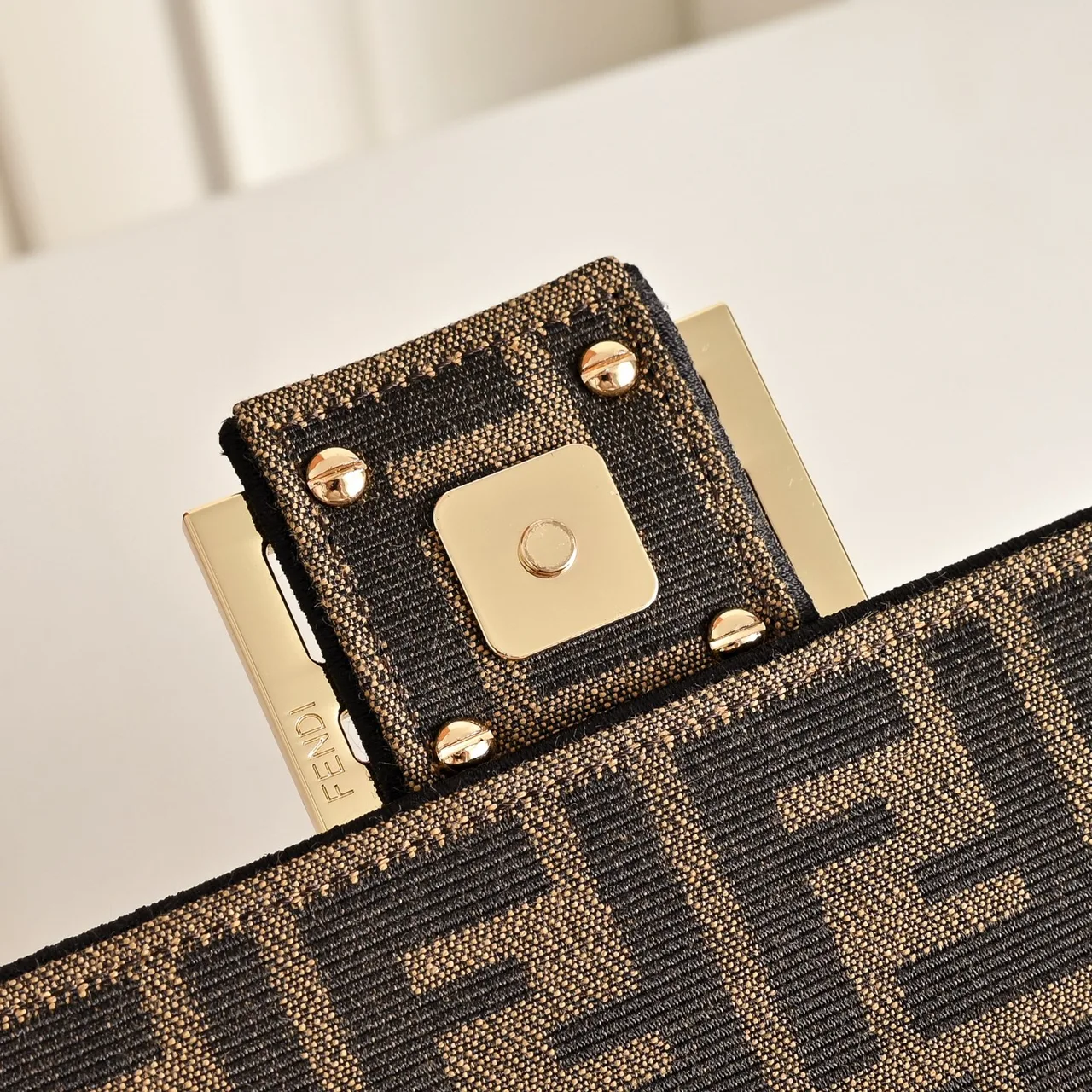 Fendi FF Monogram Baguette Bag in Brown · view 5