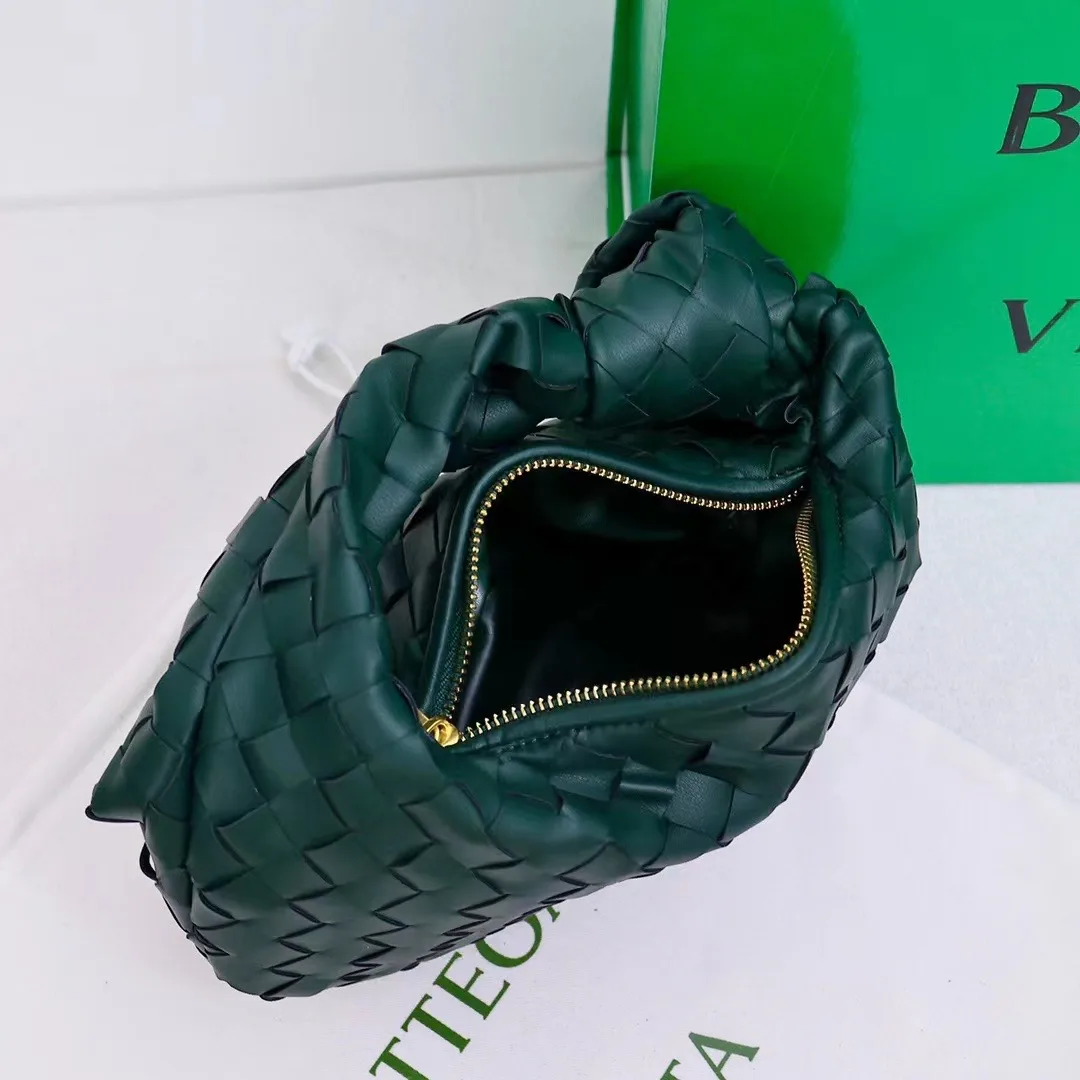 Bottega Veneta Sheepskin Woven Hobo Bag in Green · view 8
